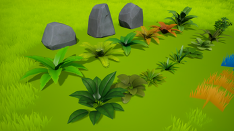 Stylized Grass and Plants Image