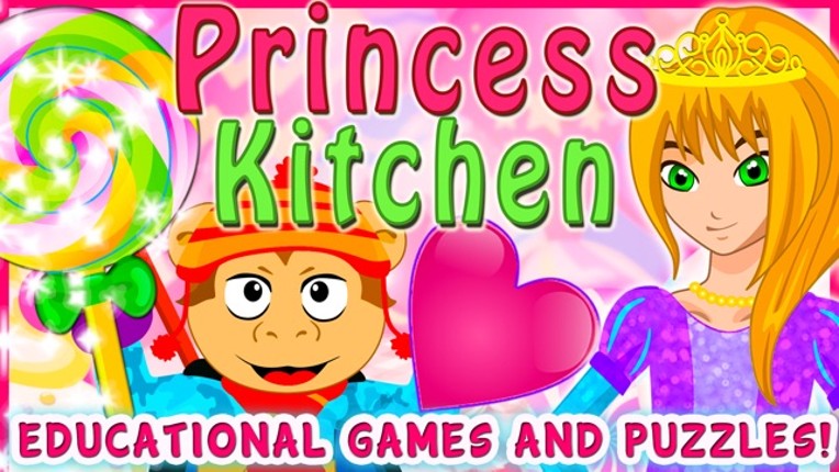 Valentine's Princess Candy Kitchen -  Educational Games for kids &amp; Toddlers to teach Counting Numbers, Colors, Alphabet and Shapes! screenshot
