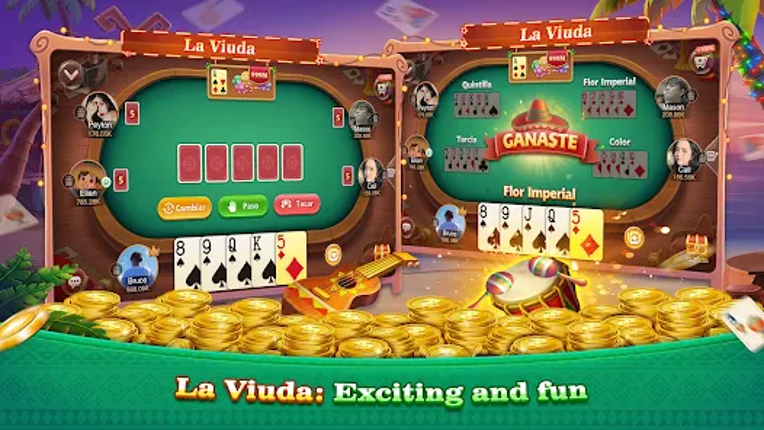 Conquian - La Viuda Slots Image