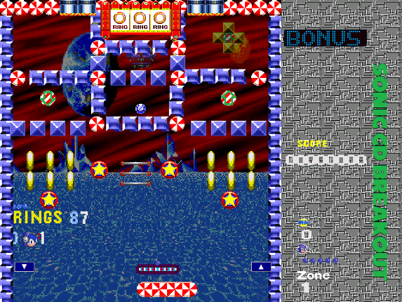 Sonic CD Breakout screenshot