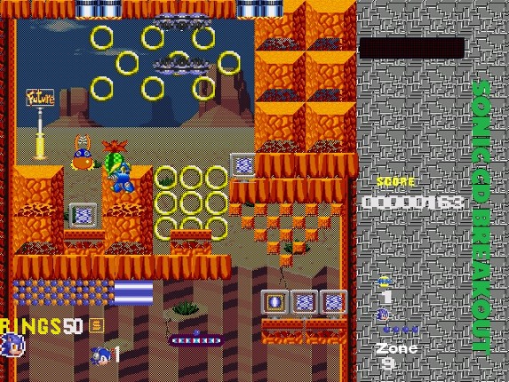 Sonic CD Breakout screenshot