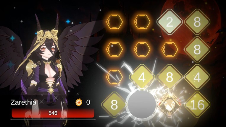 Battle Puzzle 2048 - Queens of the Abyss screenshot