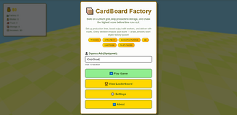 CardBoard Factory screenshot