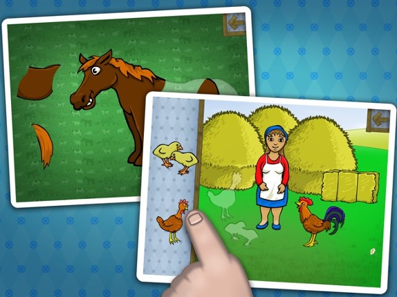 Puzzles for toddlers with farm animals and their sounds Image