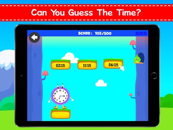 Telling Time For Kids + Clock screenshot