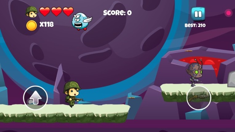 Tiny Soldier vs Aliens - Adventure Games for Kids screenshot