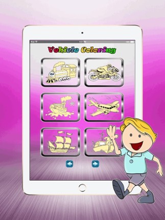 Best Games Education Veihicle Coloring Pages : Learn draw and paint For Kids !Fun screenshot