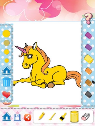 Little Unicorn Drawing Coloring Book - Cute Caricature Art Ideas pages for kids screenshot