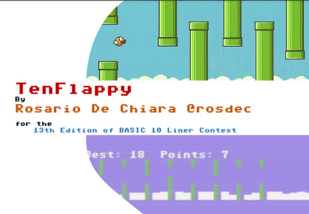 TenFlappy (Commodore 64) by rosdec Game Cover