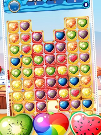 Fruit Heart Sweet Charm Heroes 3 Match Valentine Day screenshot