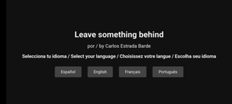 Leave something behind (ES/EN/FR/PT) Image
