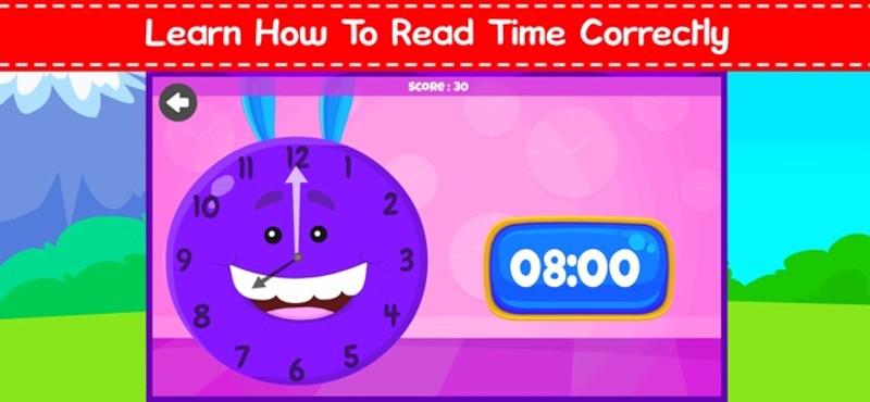 Telling Time For Kids + Clock screenshot