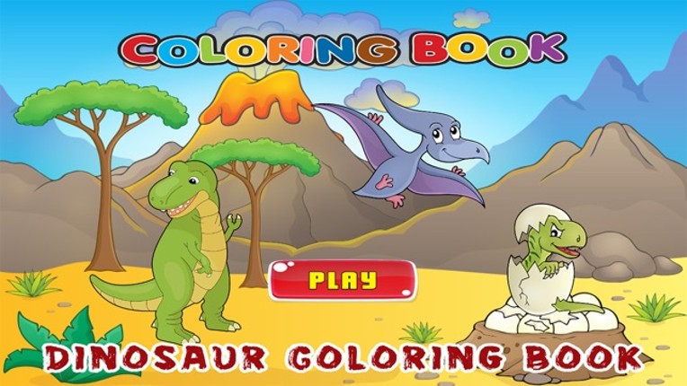 Dinosaur Coloring Book Free Pages for Toddler Kids Image
