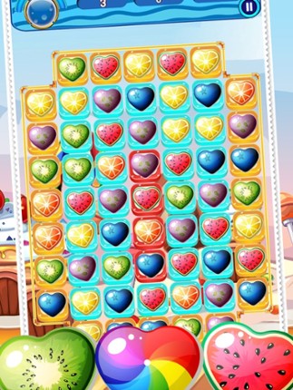 Fruit Heart Sweet Charm Heroes 3 Match Valentine Day screenshot