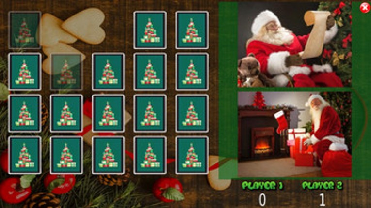 All Christmas Pairs Memory Game screenshot
