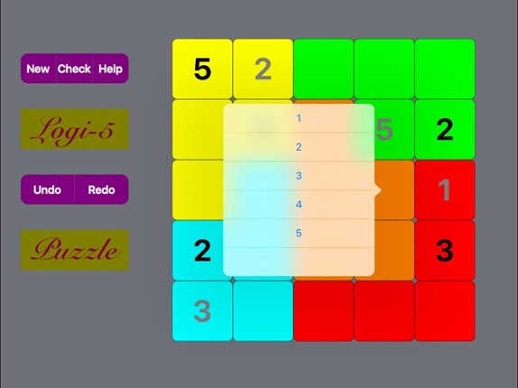 Logi5Puzz - 5x5 jigsaw Sudoku screenshot