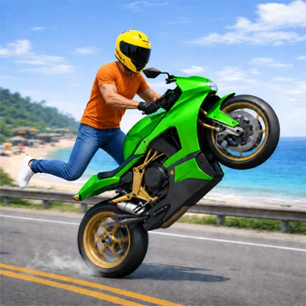 Moto Wheelie: Traffic Bike 3D Image