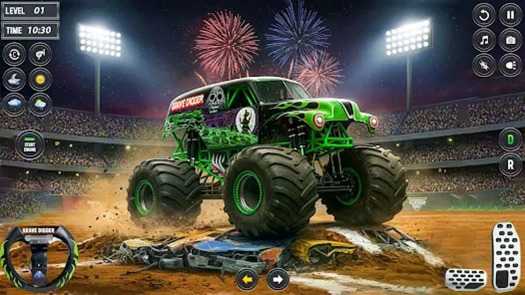 Monster Truck Demolition Stunt Image
