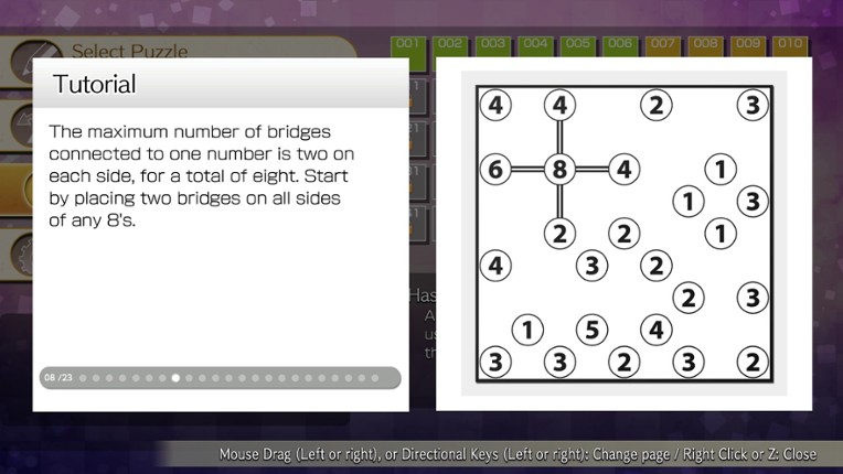 Puzzle by Nikoli W Hashiwokakero (Windows) screenshot
