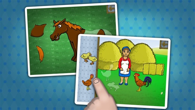 Puzzles for toddlers with farm animals and their sounds Image