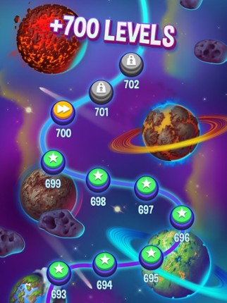 Aliens in Chains Space Puzzle screenshot