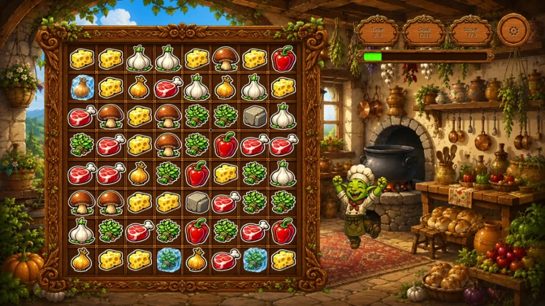 Goblin and Recipes: Match-3 Adventure Image