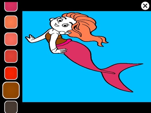 Mermaid Creative Coloring Book Image
