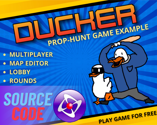 Prop Hunt Example - multiplayer and map editor ClickTeam Fusion source code project Image