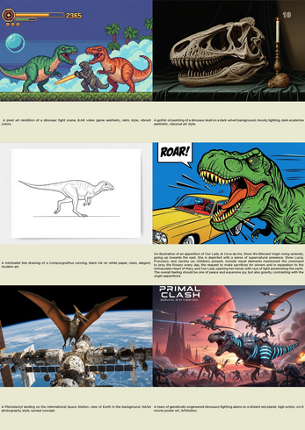AI Dinosaur Prompts - eBook Image
