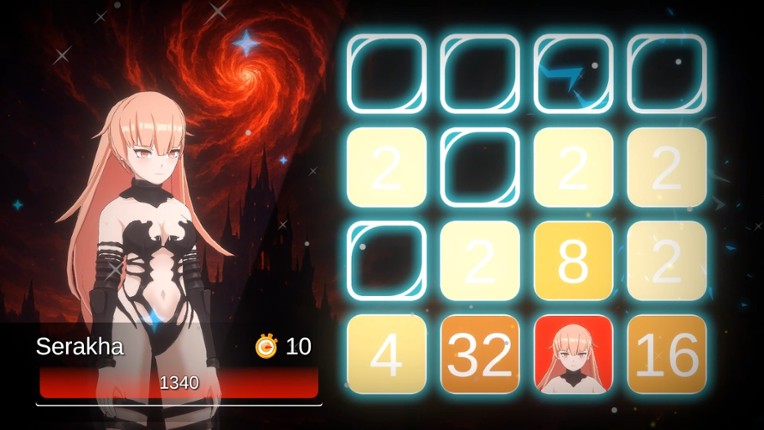 Battle Puzzle 2048 - Queens of the Abyss screenshot