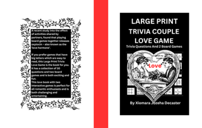 Large Print Trivia Couple Love Game Image
