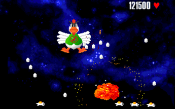 Chicken Invaders DOS Version Fanmade Remake Image