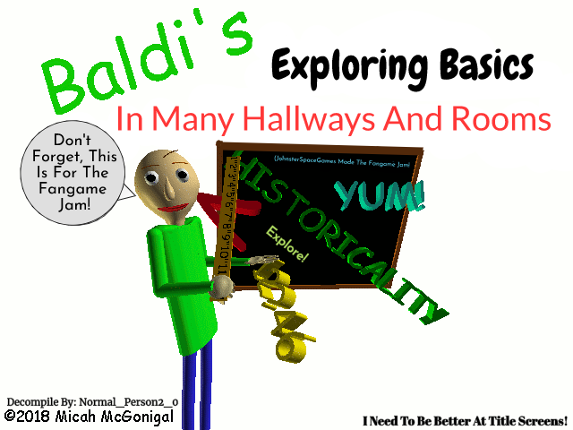 Baldi's Exploring Basics In Many Hallways And Rooms! Image