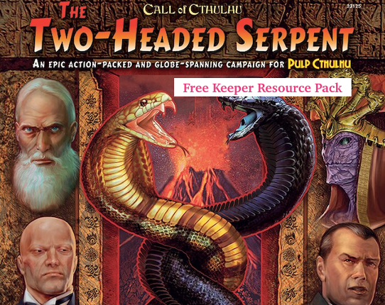 The Two-Headed Serpent Free Keeper Resource Pack (Call of Cthulhu Game Cover