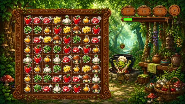 Goblin and Recipes: Match-3 Adventure Image