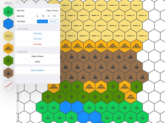 Hex Map Maker screenshot