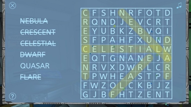 Intergalactic Word Search Free : Kids Word Find Puzzle Game With Space, Astronomy, Physics, & Engineering Theme screenshot