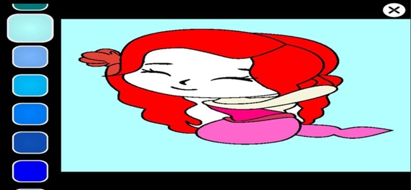 Mermaid Creative Coloring Book Image