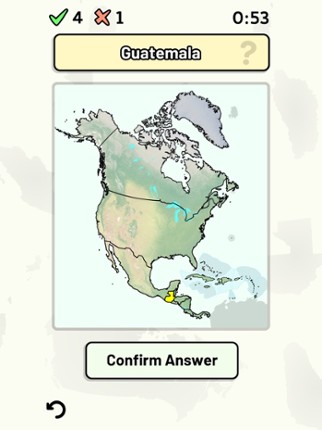 North American Countries Quiz screenshot
