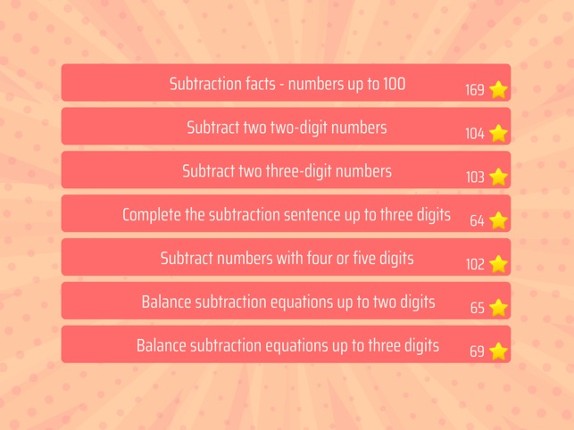 Third grade Math - Subtraction screenshot