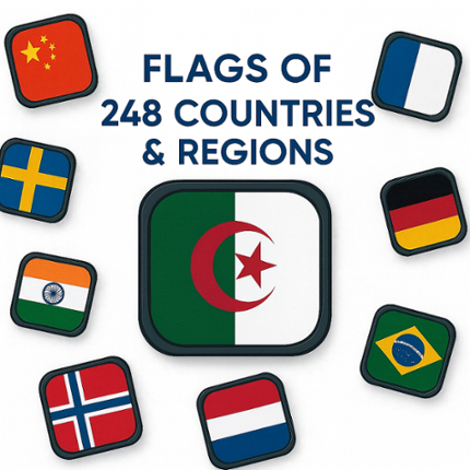 World Flags UI Pack – 248 Countries & Regions Image
