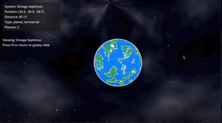 3D Galaxy Planets Space Template screenshot