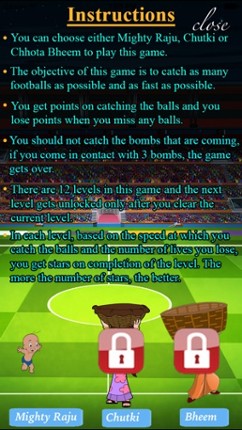 Chhota Bheem &amp; Mighty Raju-Catch the Football Game screenshot