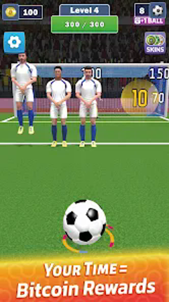 Bitcoin Goal Flick: Earn BTC screenshot