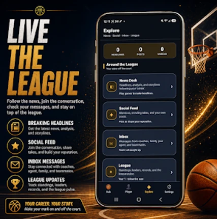 Pro Basketball My Career Sim Image