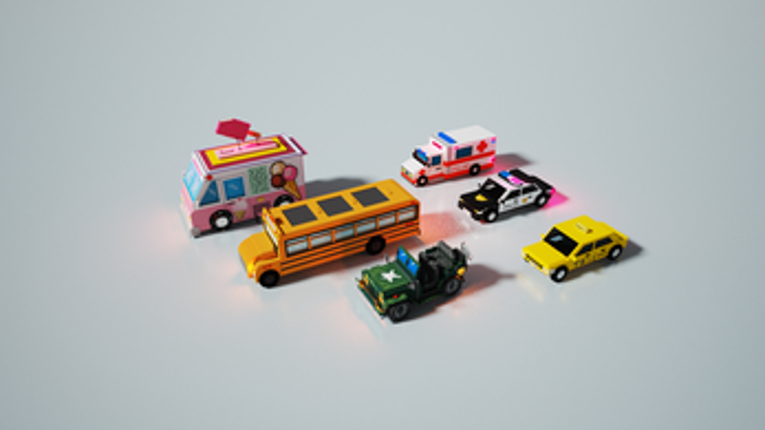 6 voxel 3D vehicles set screenshot