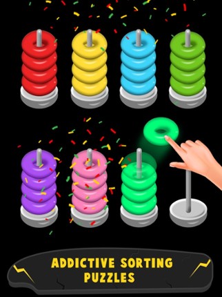 Hoop Stack Game - Color Sort screenshot