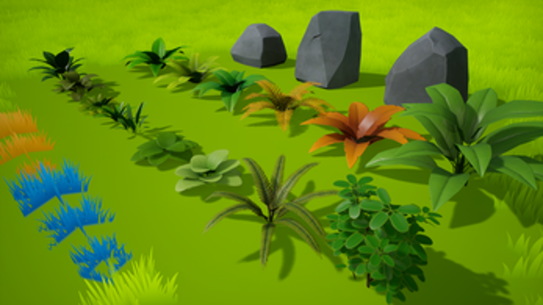 Stylized Grass and Plants Image