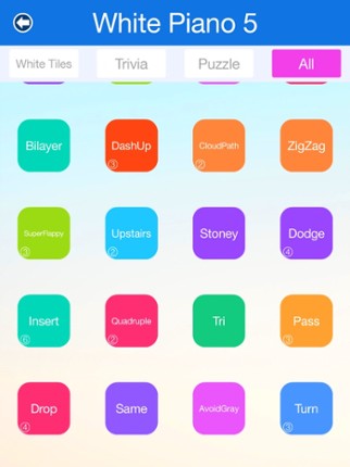 White Piano 5 : Tiles Master 5 Magic Trivia games screenshot
