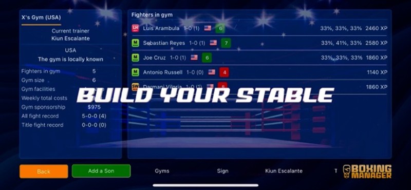 Boxing Manager screenshot